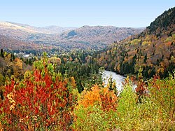 Jacques-Cartier River valley near Tewkesbury