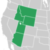 Symphyotrichum welshii distribution map: US — Arizona, Idaho, Montana, Utah, and Wyoming.