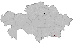 Distretto di Talǧar – Localizzazione