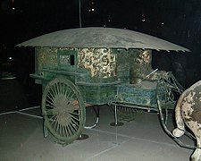 Char de l'empereur Qin en terracota.