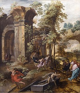 The Miracle at the Grave of Elisha, by Jan Nagel