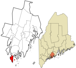 Location in Lincoln County and the state of Maine.