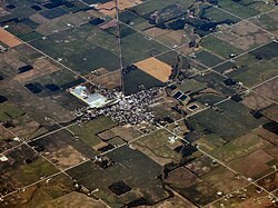 Van Buren from the air, looking northeast.