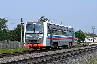 Автомотриса (рельсовый автобус) РА1-0035 (модель 731) в пригородном сообщении