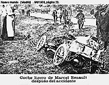 24 May 1903 in Couhé-Vérac, near Poitiers, Marcel Renault's car after the accident.