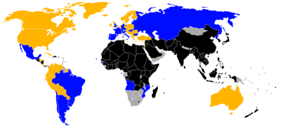 World map with result of qualifications for the 1966 FIFA World Cup