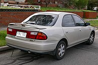 1997–1998 Mazda 323 Protegé sedan (Australia) with brighter rear garnish and 1997 Mazda's logo