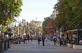 Vitosha Boulevard, the main shopping street in the city