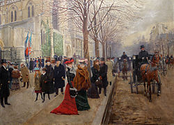 Jean Béraud, Après l'Office à l'Église de la Sainte-Trinité, Noël 1890 (1900)