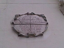 Christopher Wren's house plaque, its claims disproved by Gillian Tindall