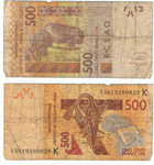 500 West African CFA francs.