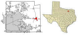 Location of Farmersville in Collin County, Texas