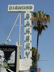 Rooftop sign for Diamond Bakery