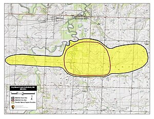 Map of Dry Wood Creek Battlefield core and study areas by the American Battlefield Protection Program
