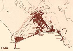 Urban area of Lima and Callao in 1940