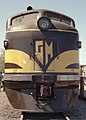 The nose of EMD 103 an EMD FT, on display at Railfair '91 at the California State Railroad Museum