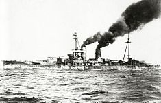 Japanese battleship Ise in 1917–1918, shortly after completion