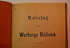 Catalogue for Varberg Library, 1890.