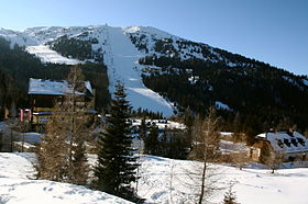 Vue aérienne de la station.