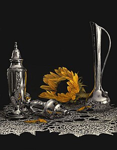 Sunflower and Silver by Diana Lee