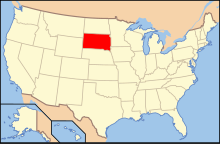 Localisation du Dakota du Sud