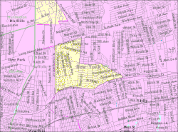 U.S. Census map of North Bay Shore.