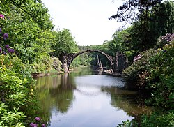 The Rakotzbrücke at Azalea and Rhododendron Park Kromlau