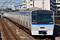 An 8000 series EMU in revised livery in October 2020