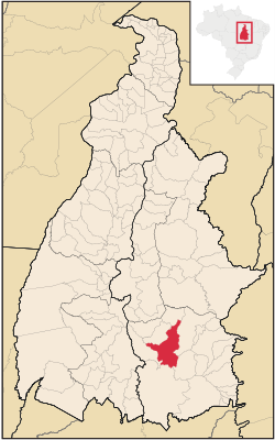 Localização de Natividade no Tocantins