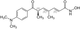 Structural formula of trichostatin A