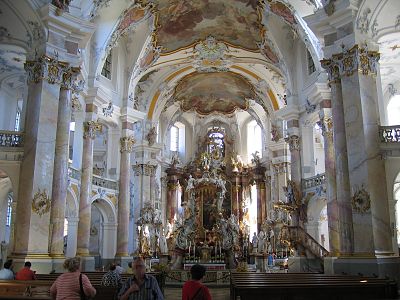 Interior of the Basilica of the Fourteen Holy Helpers by Balthasar Neumann (1743 – 1772)