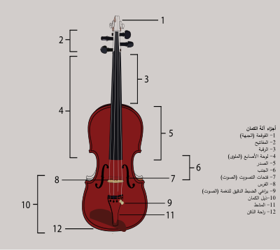 أجزاء آلة الكمان