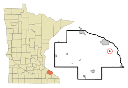 Location of Kellogg, Minnesota