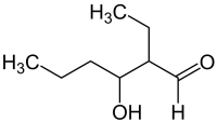 Strukturformel von 2-Ethyl-3-hydroxyhexanal V2