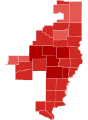 2020 Congressional election in Illinois' 15th congressional district by county