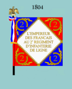 Drapeau modèle de 1804 à 1812 (avers).