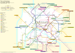 Carte topologique du métro de Paris.