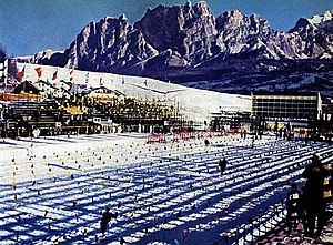 Stadion während den Olympischen Spielen 1956