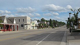 Community looking south along M-33