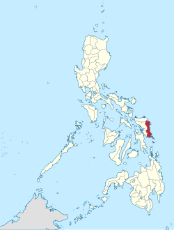 Mapa han Pilipinas nga nagpapakita han lokasyon han Este nga Samar.