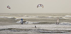 Session en décembre, vent d'ouest.