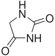 Skeletal formula of hydantoin