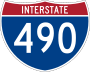 Interstate 490 marker