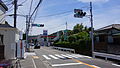 Prefectural Route 205 in front of the station in July 2015