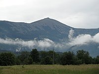 Sněžka above the clouds