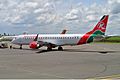 A Kenya Airways Embraer E-190. As of October 2012 the airline owns seven of these.[10]