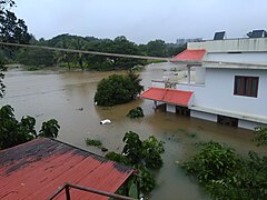 A flooded home on 16 August 2018