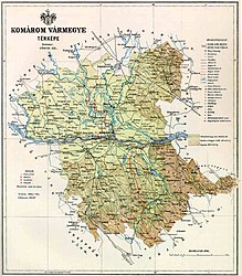 Comitato di Komárom – Mappa