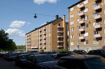 Kvarteret Getingen 6 på Norrtullsgatan 30–38, i Vasastaden, Stockholm, byggherre var Föreningen Matteusgården, Stiftelse för gamla, byggår 1939.