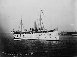 USS Machias off Boston, 7 August 1901